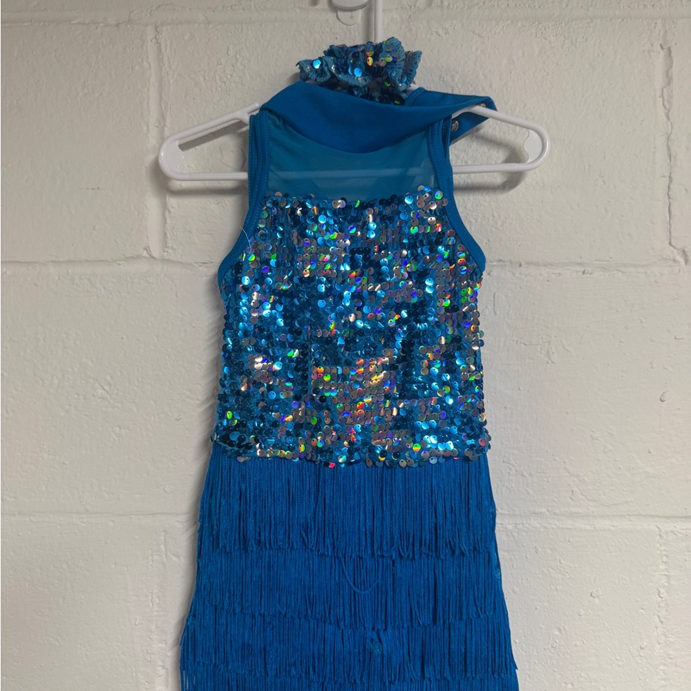 Weissman Blue Sequin Fringe Kids Costume